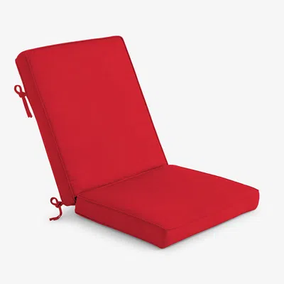 The Company Store Chair & Seatback Cushion In Jockey Red
