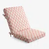 The Company Store Chair & Seatback Cushion In Orange/coral