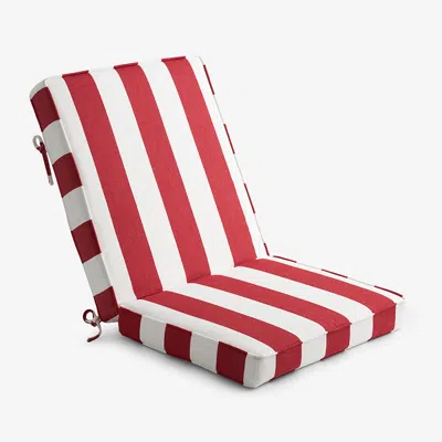 The Company Store Chair & Seatback Cushion In Red/white