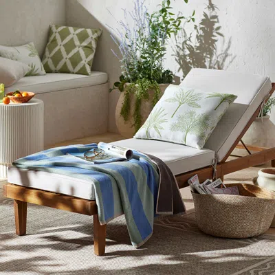 The Company Store Chaise Lounge Cushion In Beige