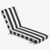 The Company Store Chaise Lounge Cushion In Black/white