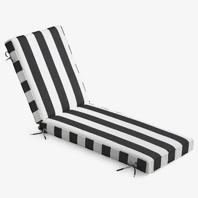 The Company Store Chaise Lounge Cushion In Black/white