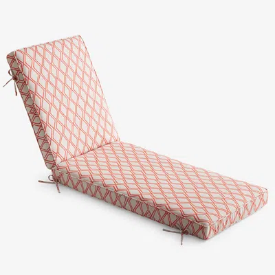 The Company Store Chaise Lounge Cushion In Orange/coral