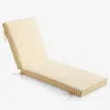 The Company Store Chaise Lounge Cushion In White/yellow