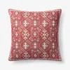 The Company Store Chavri Reversible Decorative Square Pillow Cover In Red