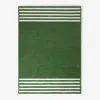 The Company Store Chenille Border Stripe Handwoven Reversible Rug