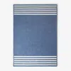The Company Store Chenille Border Stripe Handwoven Reversible Rug