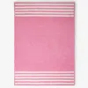 The Company Store Chenille Border Stripe Handwoven Reversible Rug