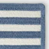 The Company Store Chenille Border Stripe Handwoven Reversible Rug In Blue