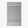 The Company Store Chenille Border Stripe Handwoven Reversible Rug In Gray