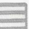 The Company Store Chenille Border Stripe Handwoven Reversible Rug In Gray