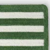 The Company Store Chenille Border Stripe Handwoven Reversible Rug In Green
