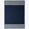 The Company Store Chenille Border Stripe Handwoven Reversible Rug In Navy