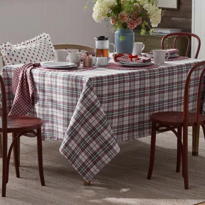 The Company Store Clara Plaid Yarn-dyed Tablecloth In Multi