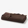 The Company Store Classic All Season Breathable Cotton Knit Blanket In Brown