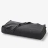 The Company Store Classic All Season Breathable Cotton Knit Blanket In Dark Gray