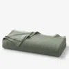 The Company Store Classic All Season Breathable Cotton Knit Blanket In Green