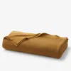 The Company Store Classic All Season Breathable Cotton Knit Blanket In Yellow