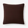 The Company Store Classic All Season Breathable Cotton Knit Decorative Pillow Cover In Brown