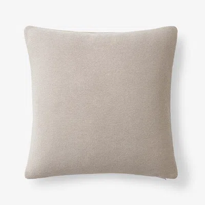 The Company Store Classic All Season Breathable Cotton Knit Decorative Pillow Cover In Brown