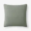 The Company Store Classic All Season Breathable Cotton Knit Decorative Pillow Cover In Green