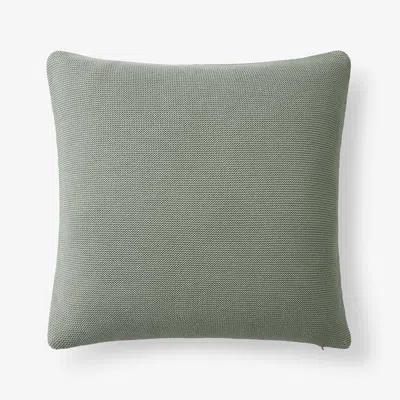 The Company Store Classic All Season Breathable Cotton Knit Decorative Pillow Cover In Green