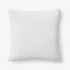 The Company Store Classic All Season Breathable Cotton Knit Decorative Pillow Cover In White