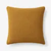 The Company Store Classic All Season Breathable Cotton Knit Decorative Pillow Cover In Yellow
