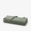 The Company Store Classic All Season Breathable Cotton Knit Throw Blanket In Green