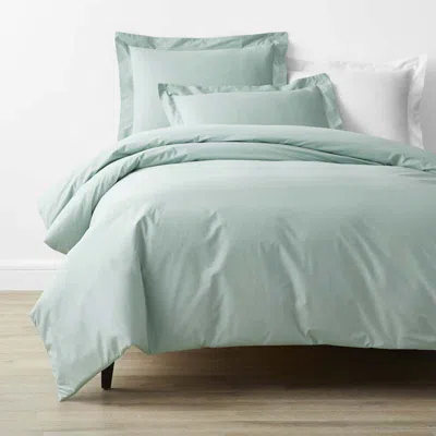 The Company Store Classic Cool Cotton Percale Bed Duvet Cover In Blue/teal/turquoise