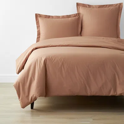 The Company Store Classic Cool Cotton Percale Bed Duvet Cover In Brown