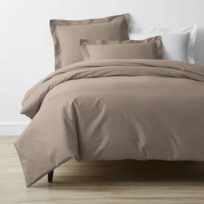 The Company Store Classic Cool Cotton Percale Bed Duvet Cover In Brown