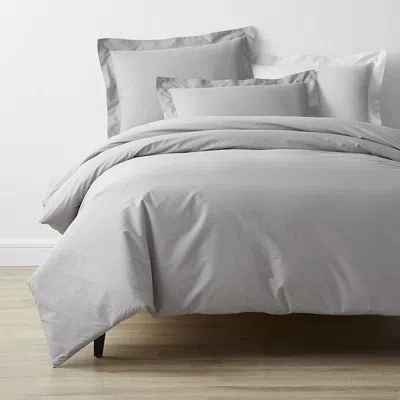The Company Store Classic Cool Cotton Percale Bed Duvet Cover In Gray Smoke