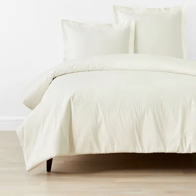 The Company Store Classic Cool Cotton Percale Bed Duvet Cover In Ivory