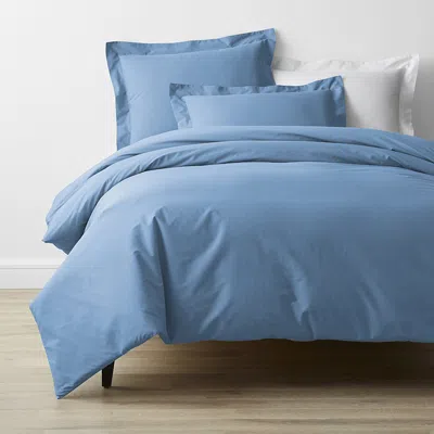 The Company Store Classic Cool Cotton Percale Bed Duvet Cover In Porcelain Blue