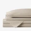 The Company Store Classic Cool Cotton Percale Bed Sheet Set In Beige
