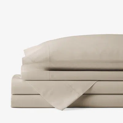 The Company Store Classic Cool Cotton Percale Bed Sheet Set In Beige