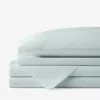 The Company Store Classic Cool Cotton Percale Bed Sheet Set In Blue/green