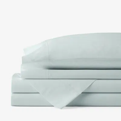 The Company Store Classic Cool Cotton Percale Bed Sheet Set In Blue/green