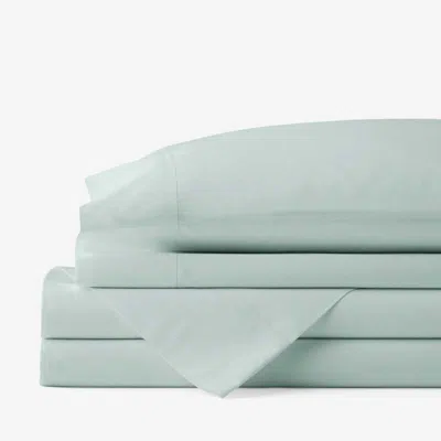 The Company Store Classic Cool Cotton Percale Bed Sheet Set In Blue/teal/turquoise