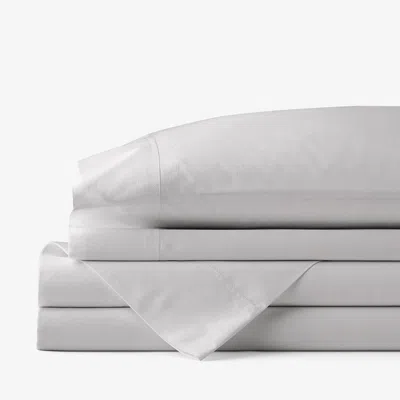 The Company Store Classic Cool Cotton Percale Bed Sheet Set In Gray Smoke