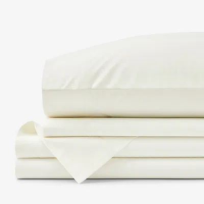 The Company Store Classic Cool Cotton Percale Bed Sheet Set In Ivory