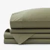 The Company Store Classic Cool Cotton Percale Bed Sheet Set In Olive Green