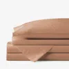 The Company Store Classic Cool Cotton Percale Bed Sheet Set In Orange/coral