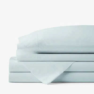 The Company Store Classic Cool Cotton Percale Bed Sheet Set In Pale Blue