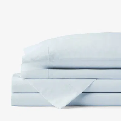The Company Store Classic Cool Cotton Percale Bed Sheet Set In Pale Blue