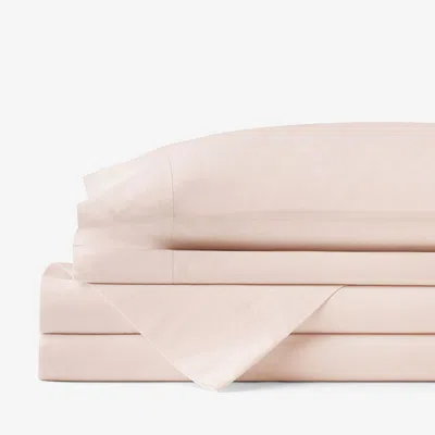 The Company Store Classic Cool Cotton Percale Bed Sheet Set In Pink