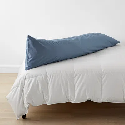 The Company Store Classic Cool Cotton Percale Body Pillow Cover In Slate Blue