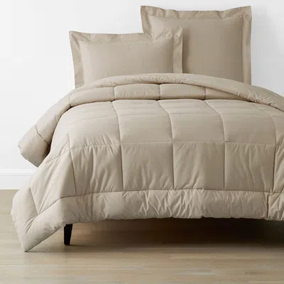 The Company Store Classic Cool Cotton Percale Comforter In Beige
