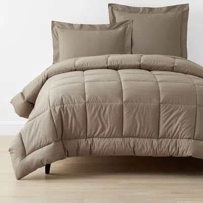 The Company Store Classic Cool Cotton Percale Comforter In Brown